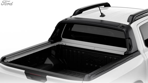Ford Ranger rack system 2023 stowed