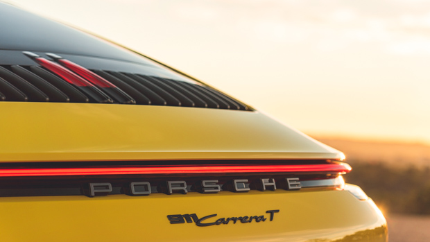 Porsche 911 Carrera T 2023 rear city close