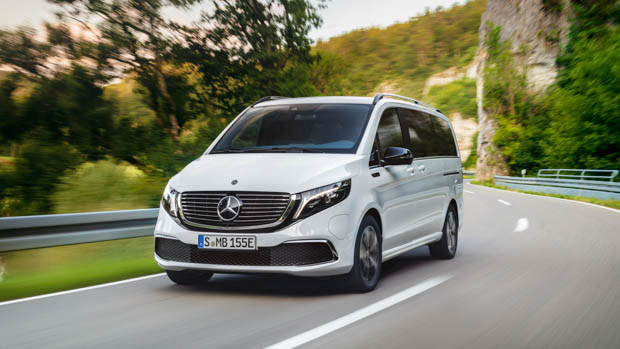Mercedes-Benz EQV 2023 driving front angle