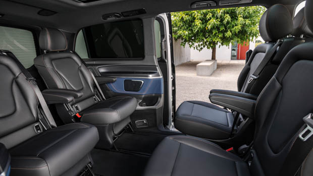 Mercedes-Benz EQV 2023 rear seat layout