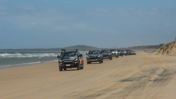 2023 Isuzu Drive experience convoy driving on beach