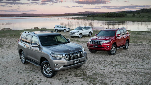 Toyota Prado range overview near lake