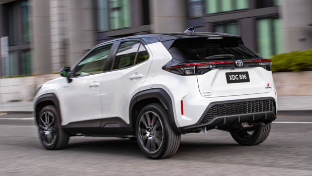 Toyota Yaris Cross GR Sport 2023 driving rear 3/4