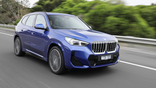 BMW X1 20i M Sport 2022 driving front 3/4