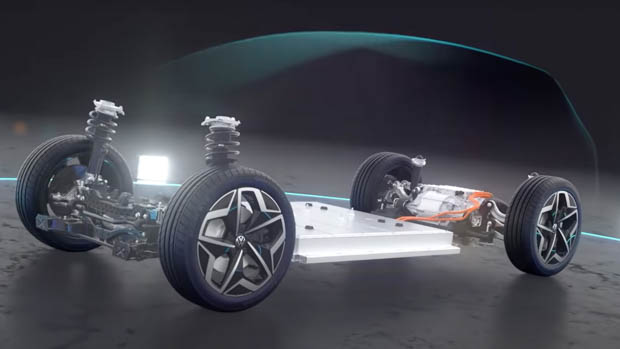Volkswagen MEB platform cross section 2