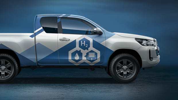 Toyota Hilux Hydrogen 2023 side angle