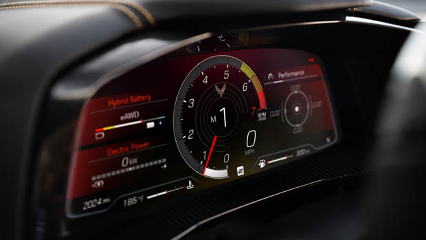 2023 Chevrolet Corvette E-Ray digital instrument cluster