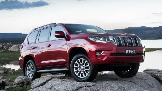 Toyota Prado archive shot on rock