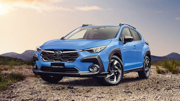 2023 Subaru Crosstrek blue front 3/4 static