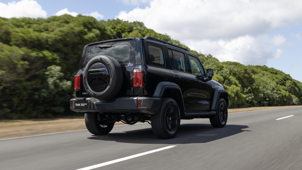 GWM Tank 300 2023 rear 3/4 road 2