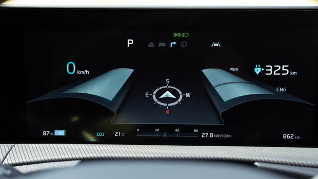 2023 Kia EV6 GT digital instrument cluster