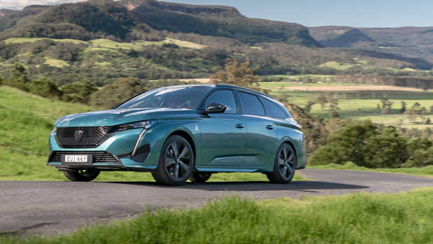 2023 Peugeot 308 GT Premium Wagon exterior driving front 3/4 #2