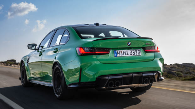 2023 BMW M3 CS rear driving shot