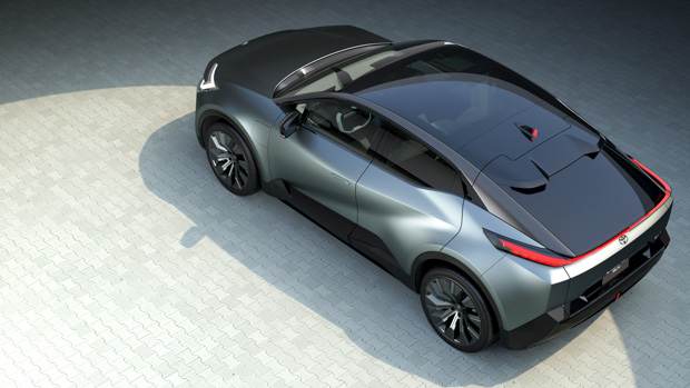 Toyota BZ Compact SUV concept 2023 above