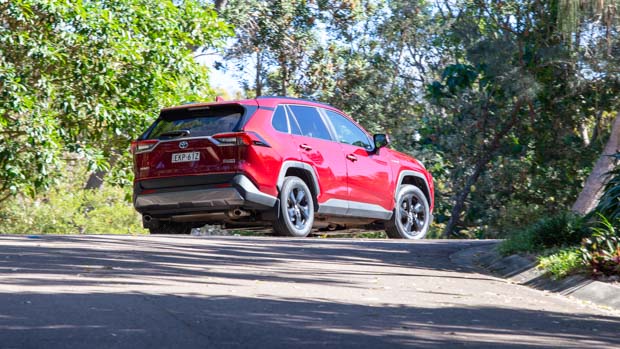 Toyota RAV4 Cruiser FWD Hybrid 2022 rear 3/4 driving