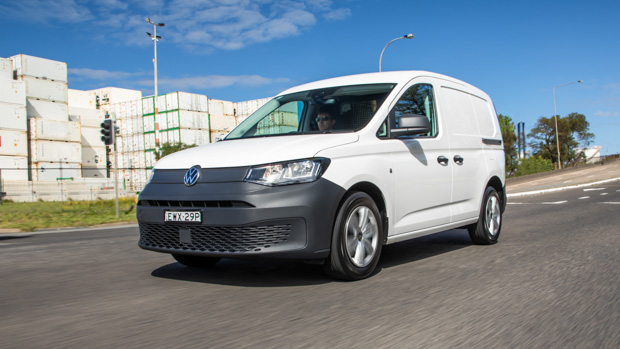 Volkswagen Caddy Cargo SWB TSI 2023 front 3/4 driving 2