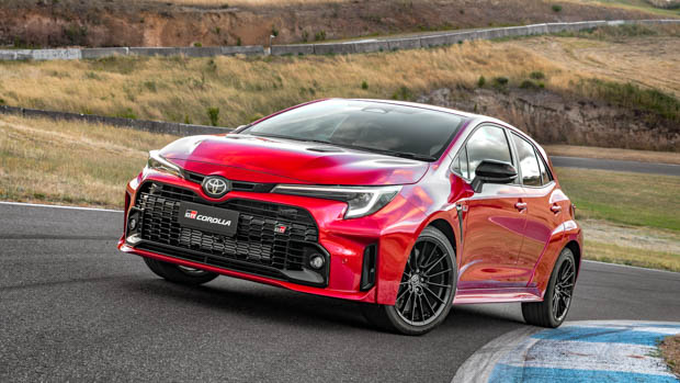 2023 Toyota GR Corolla GTS red track static