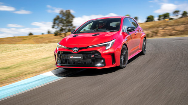 Toyota GR Corolla GTS 2023 front 3/4 tracking