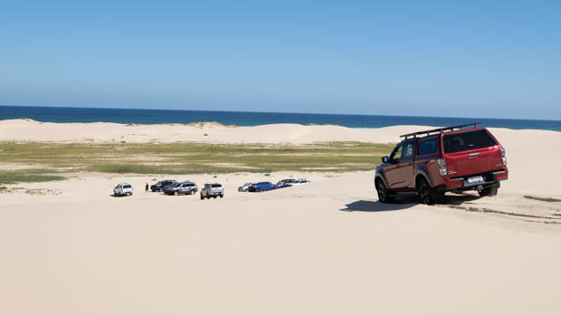 Isuzu stockton beach D-Max looking out to ocean