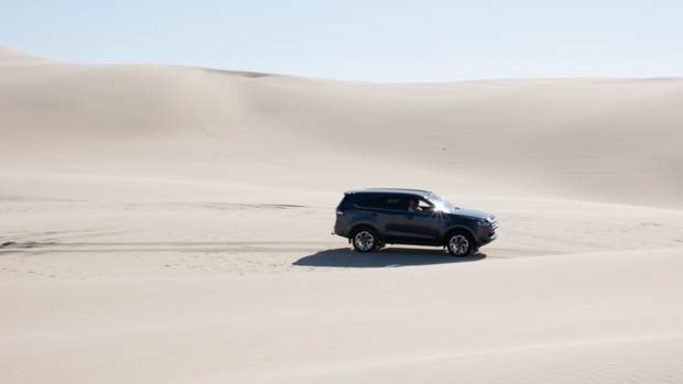 Isuzu stockton beach MU-X driving in the dunes