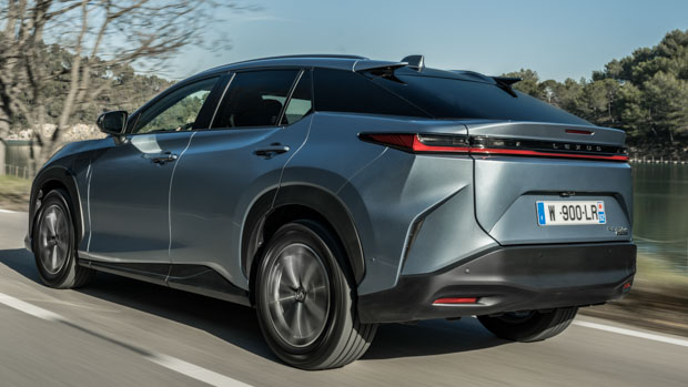 2023 Lexus RZ 450e driving rear