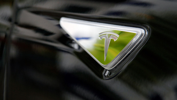 2012 Tesla Model S badge