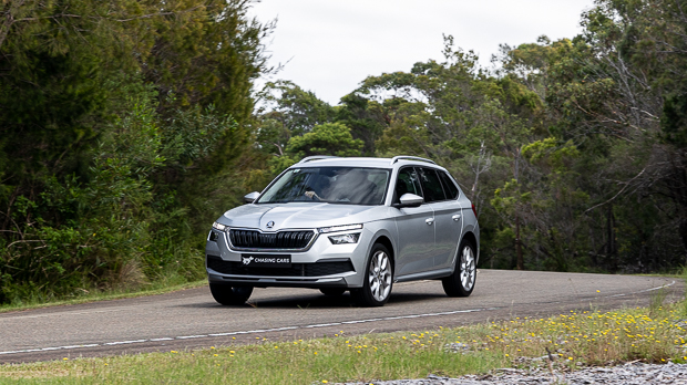 Skoda Kamiq 85TSI Style 2023 front 3/4 driving 2