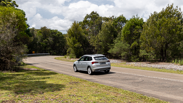 Skoda Kamiq 85TSI Style 2023 rear 3/4 driving far
