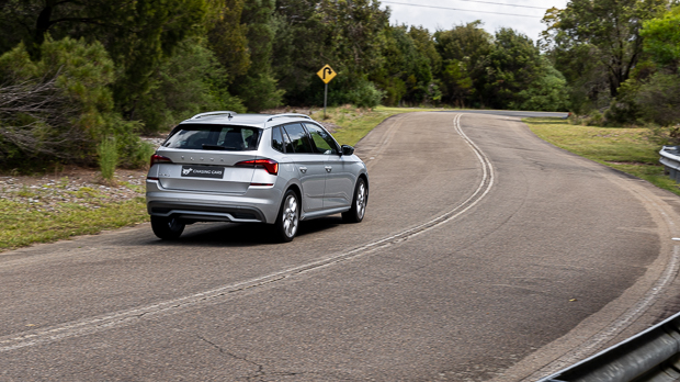 Skoda Kamiq 85TSI Style 2023 driving rear corner