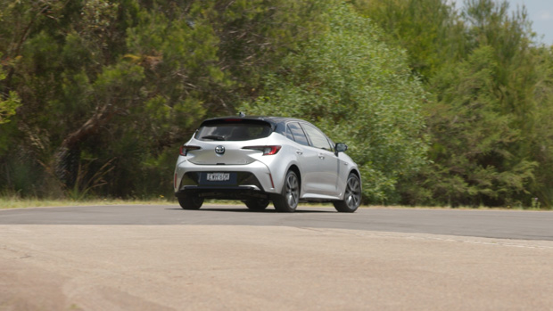 Toyota Corolla ZR Hybrid 2023 driving rear 3