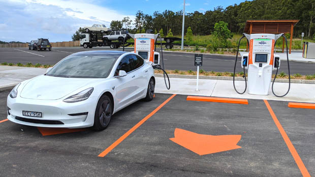 Chargefox chargers with Tesla