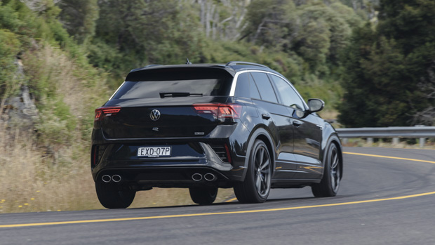 Volkswagen T-Roc R Grid Edition 2023 driving rear 3/4