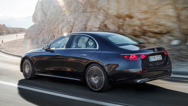 2024 Mercedes-Benz E-Class W214 side shot driving