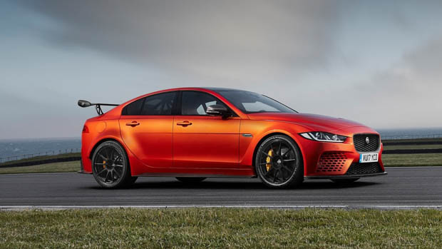 Jaguar XE SV Project 8 orange side profile