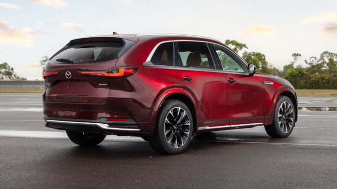 Mazda CX-90 prototype 2023 rear 3/4