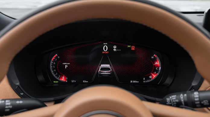 Mazda CX-90 prototype 2023 digital dash