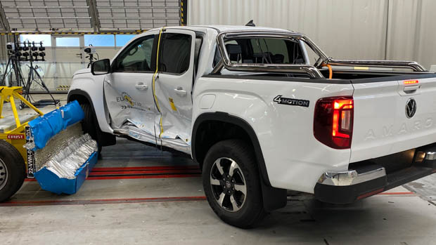 2023 Volkswagen Amarok ANCAP side impact aftermath