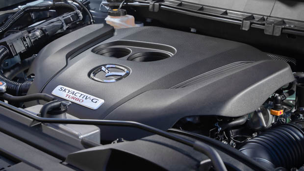 2021 Mazda CX-9 2.5-litre turbo engine bay