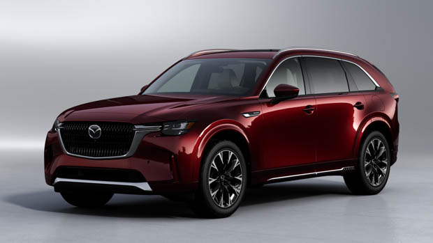 2023 Mazda CX-90 front 3/4 studio shot