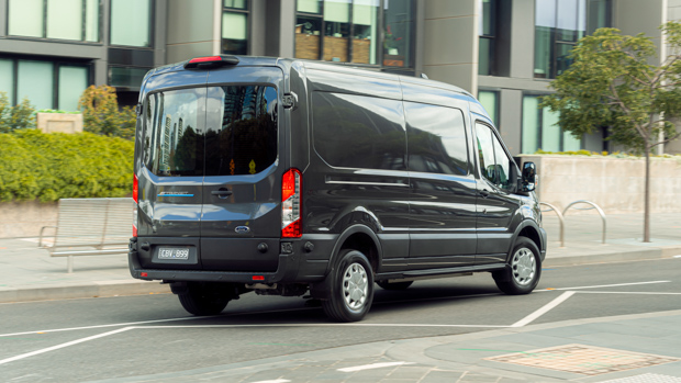Ford E-Transit 2023 rear 3/4