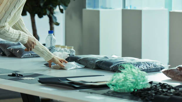 Kia EV9 2023 sustainable materials on table