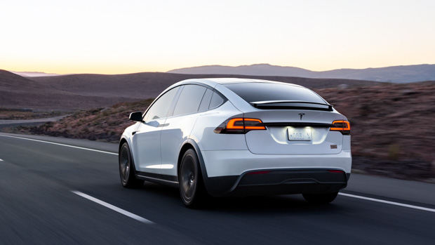 2023 Tesla Model X rear driving