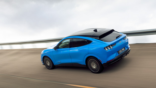 2023 Ford Mustang Mach-E GT side up driving