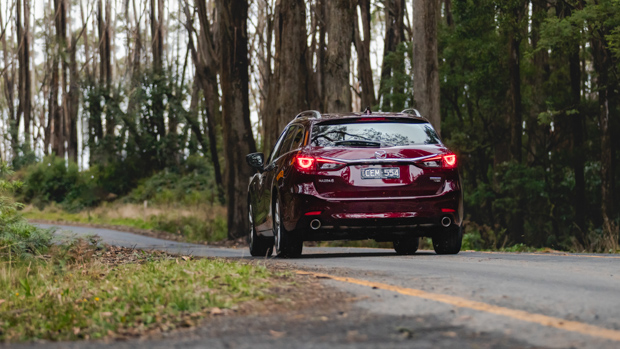 Mazda 6 20th Anniversary 2023 driving rear 3/4