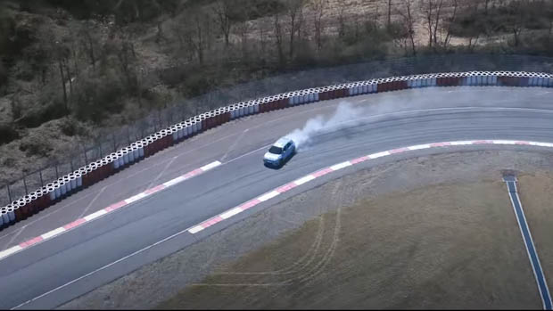 2023 Hyundai Ioniq 5 N drifting on track with smoke