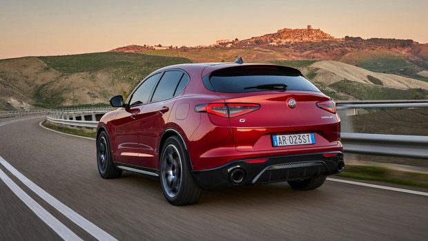 2023 Alfa Romeo Stelvio Veloce rear 3/4 driving