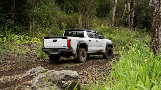 2023 Toyota Tacoma TRD Pro driving rear