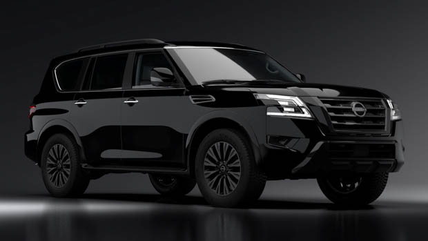 2021 Nissan Armada black side profile static