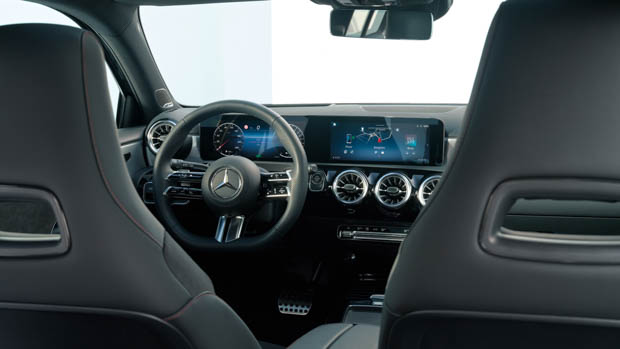 2023 Mercedes-Benz A-Class facelift interior from behind seats