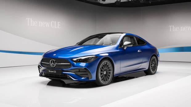 2024 Mercedes-Benz CLE-Class blue paint in studio shot
